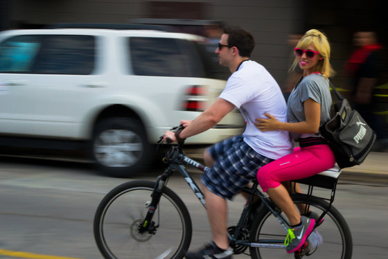 Two person store bike seat