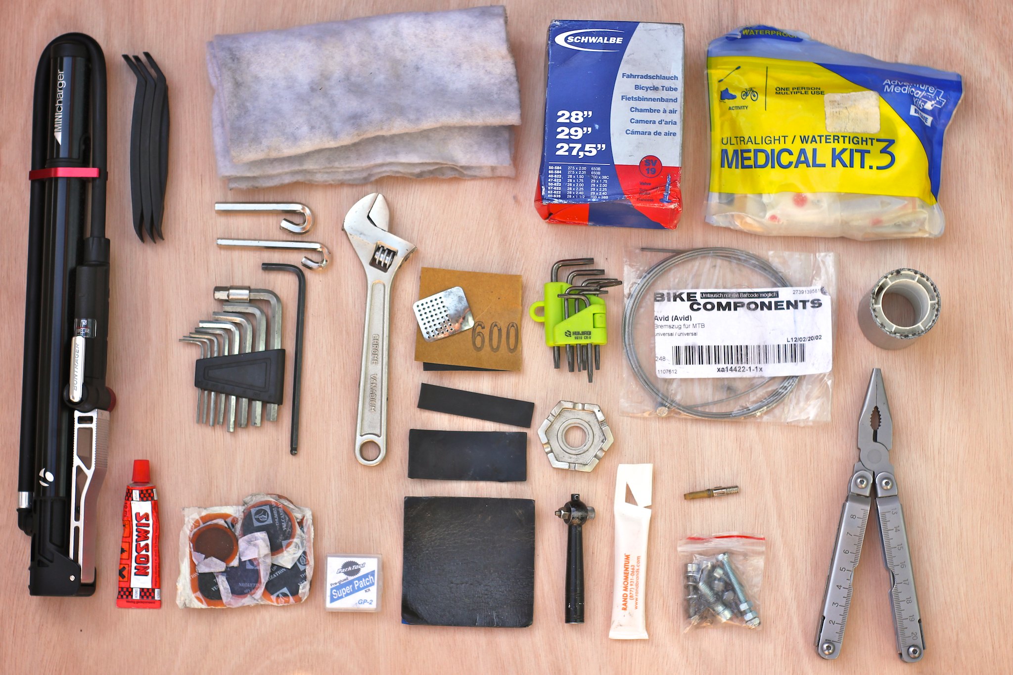 travel bike repair kit